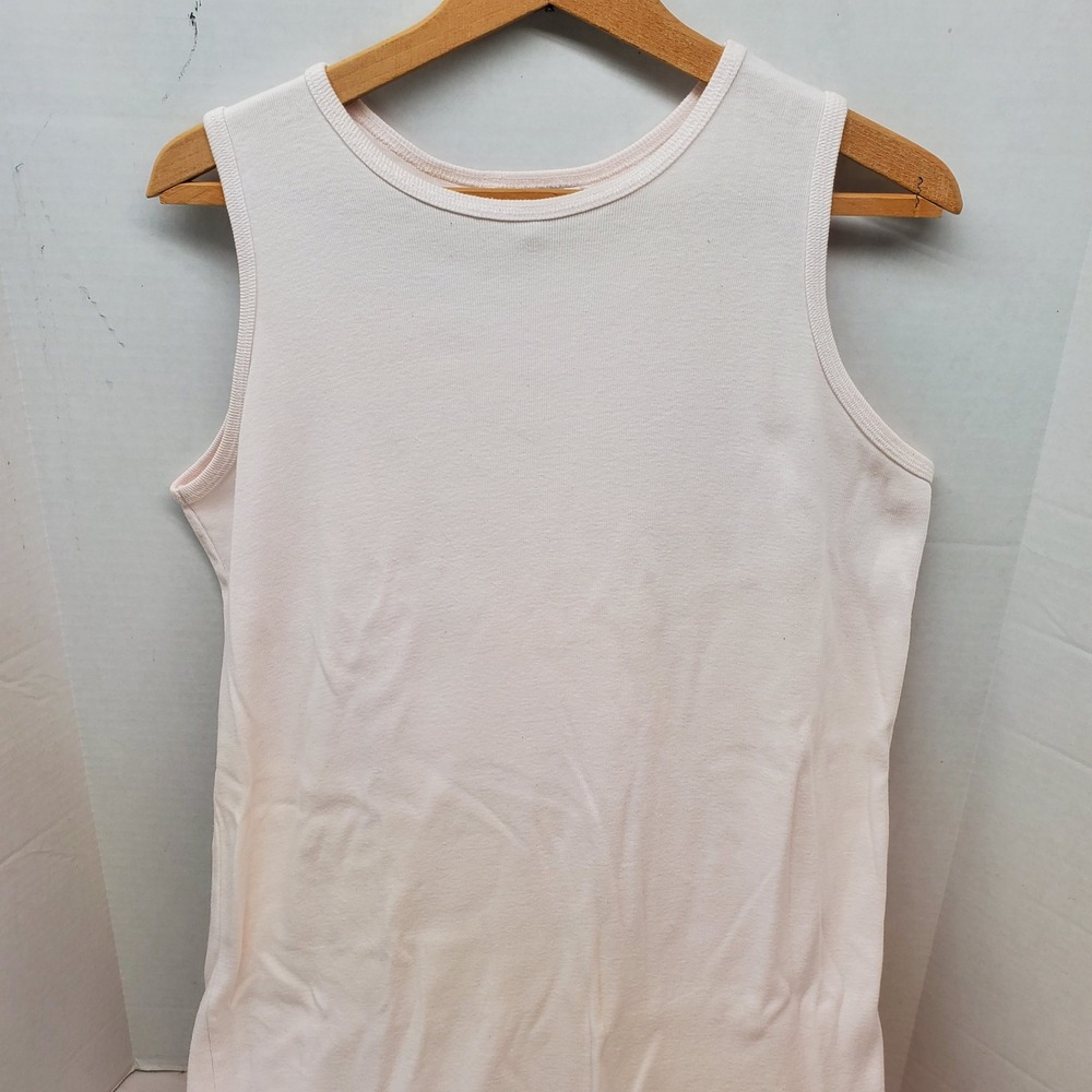 Lauren Alexandra Pink Cotton‎ Rib Knit Sleeveless Maxi Tank Dress Womens Medium
